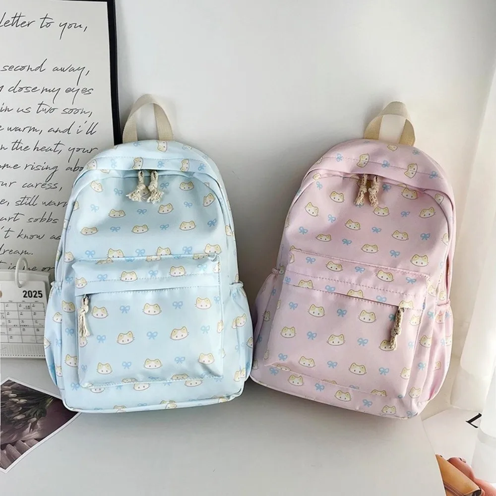Mochila de gato estampado impermeable y ligera, gran capacidad - imagen 4