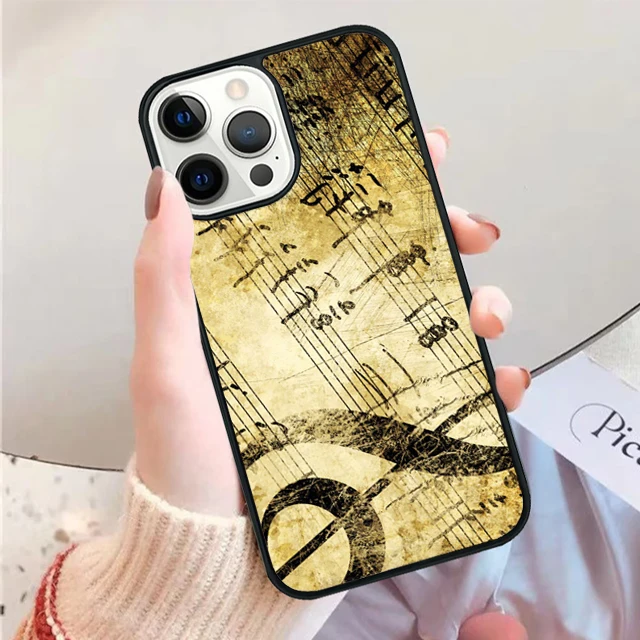 Funda musical para iPhone con diseño de clave de sol