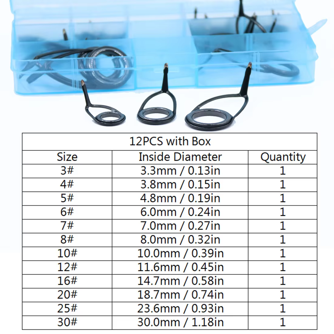 KL 9KM Caña de pesca — kit reparación acero inoxidable y cerámica - imagen 2