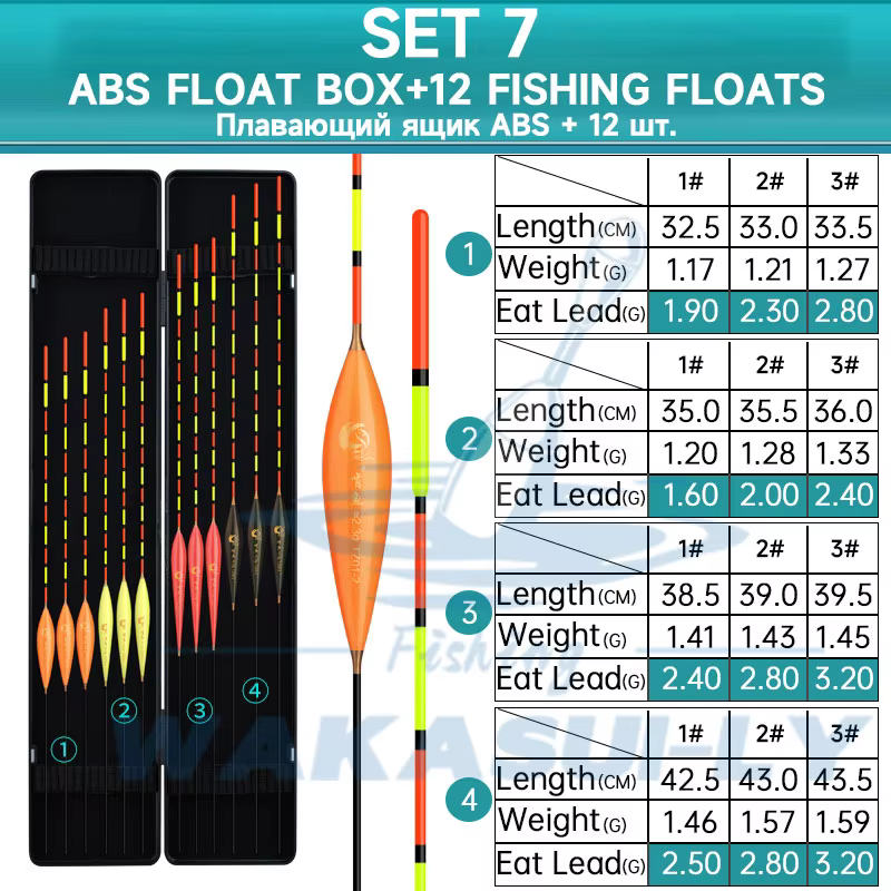 WAKASUILY Flotadores Nano alta sensibilidad ABS - imagen 5