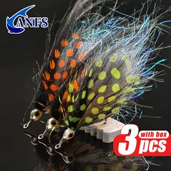 Moscas terrestres para pesca con mosca ANFS, atadas a mano