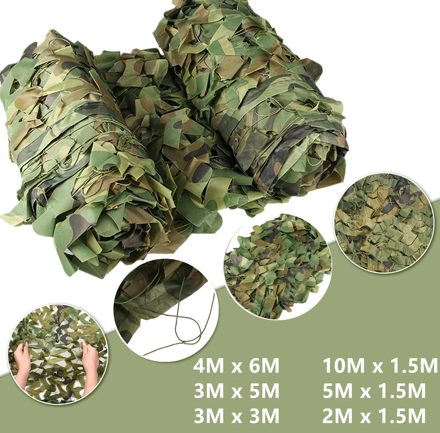 Hide woodland Red de camuflaje resistente para pesca - imagen 2