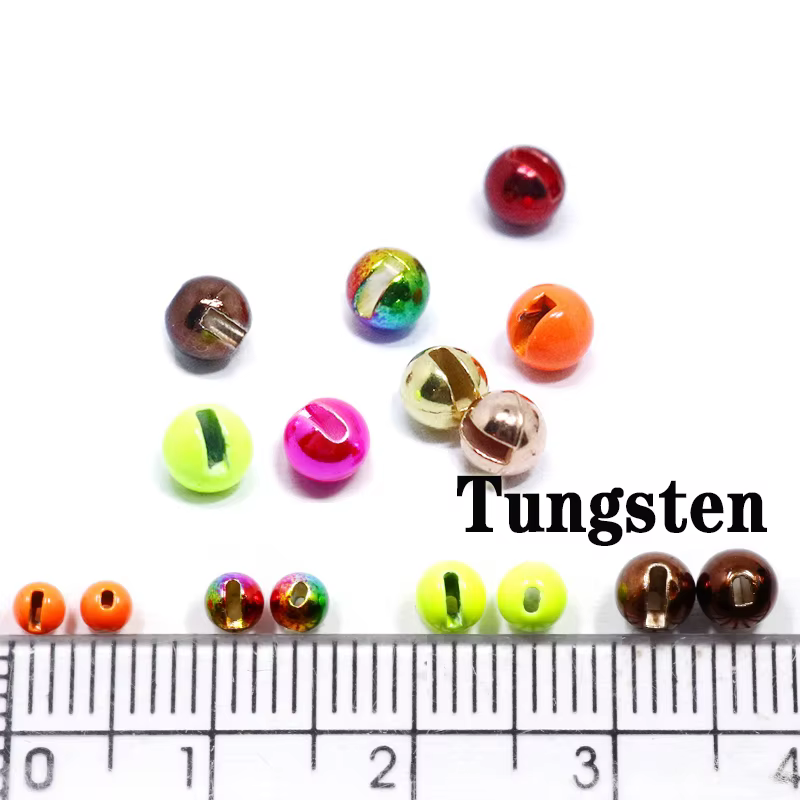 Cuentas Ranuradas Tungsteno 3-4mm para Mosca Jig – Hundimiento Rápido - imagen 2