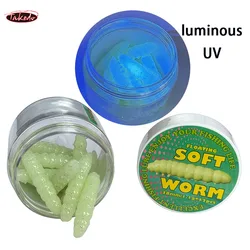 TAKEDO LD02 Señuelo flotante grub TPE suave UV con insecto Luminoso