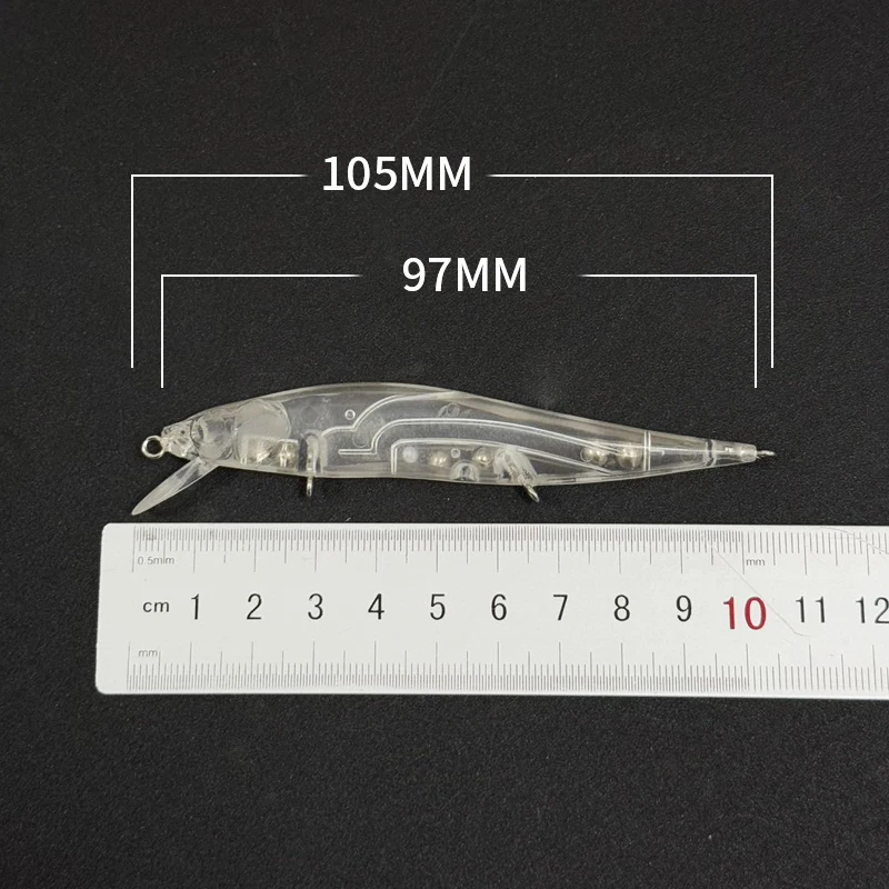 Señuelo flotante Minnow sin pintura de lanzamiento largo para lucio - imagen 2