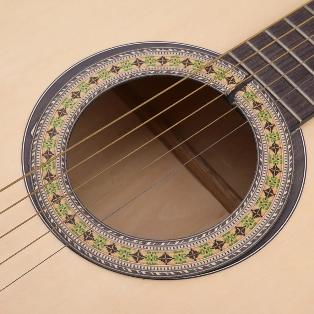 Roseta para agujero sonido guitarra clásica con patrón madera - imagen 4