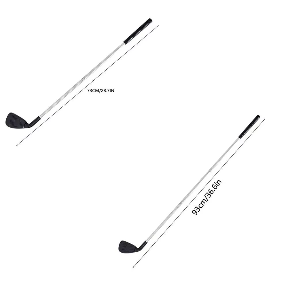Putter largo de golf desmontable plateado y negro