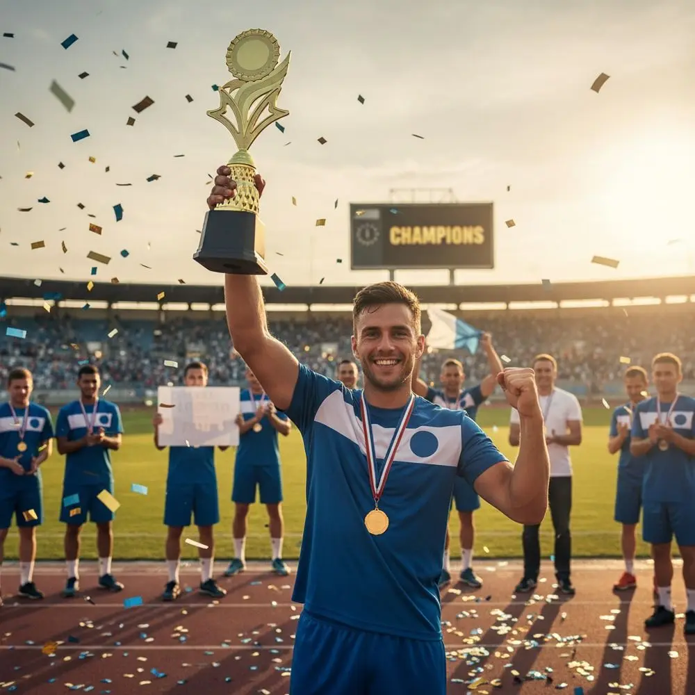 Variedad de tamaños del trofeo