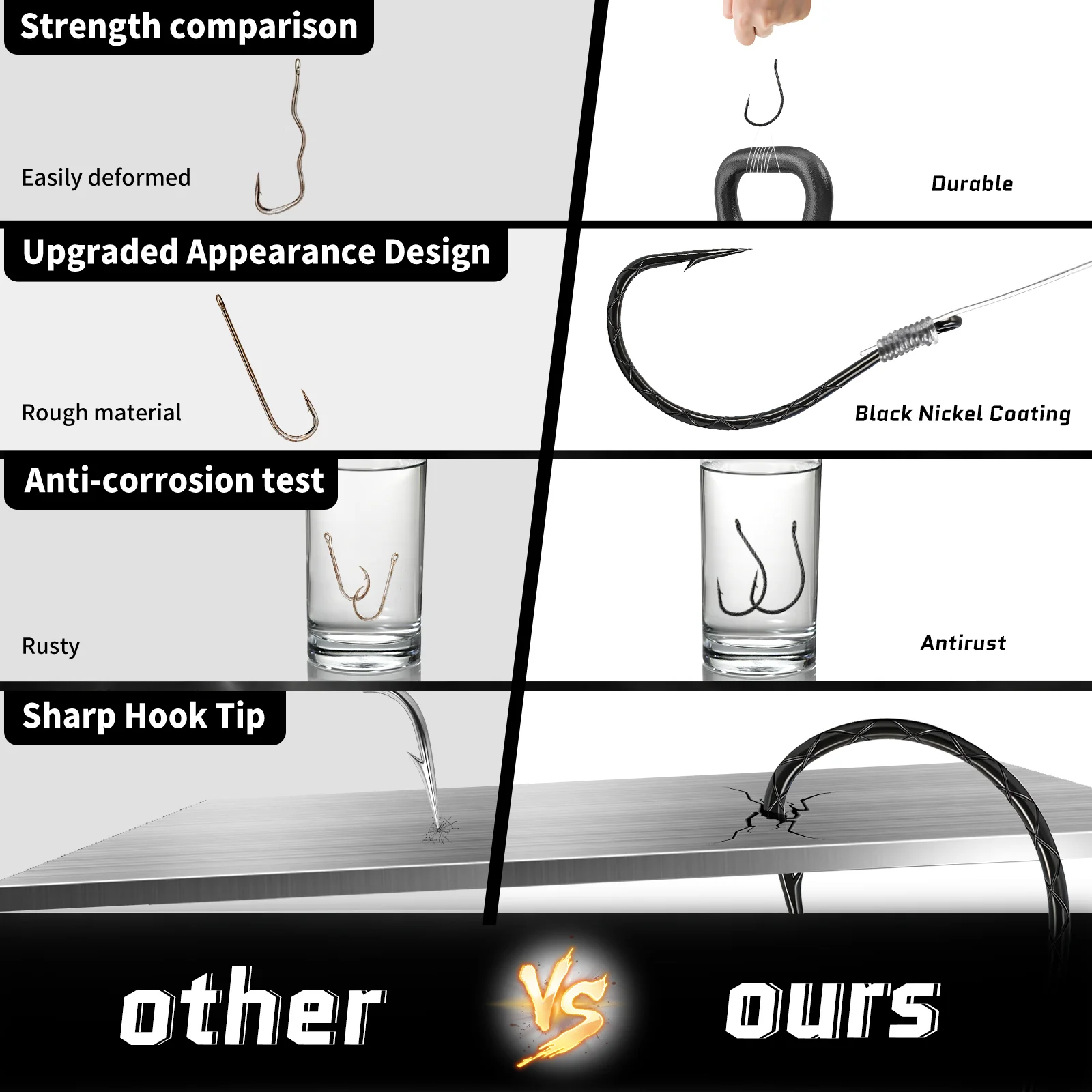 Accesorios y anzuelos para diferentes montajes