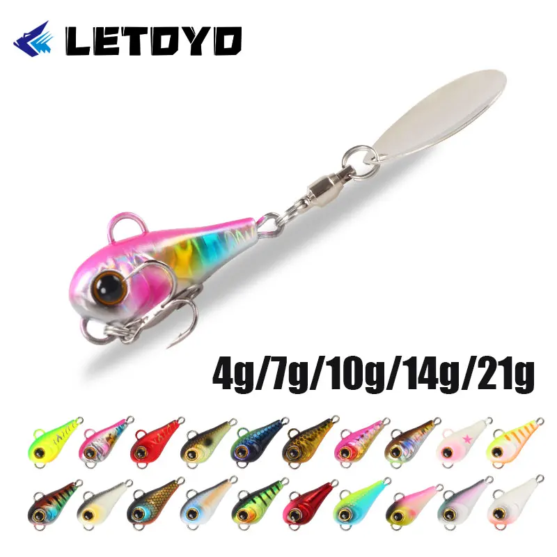LETOYO Spintail metal jig lastrado Spinner Shad para lubina