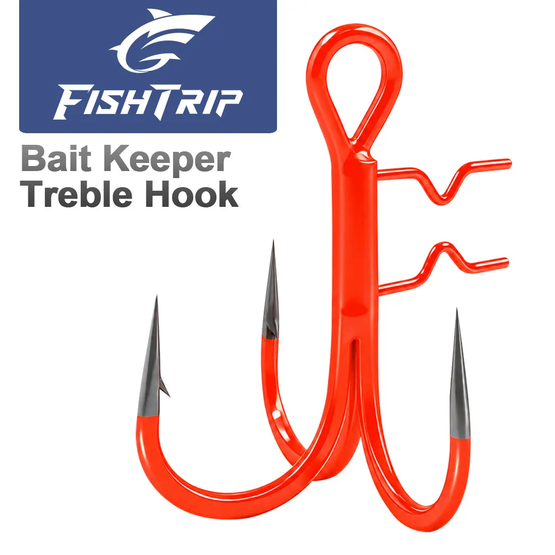 FishTrip anzuelos de acero alto carbono con púas para vinilo