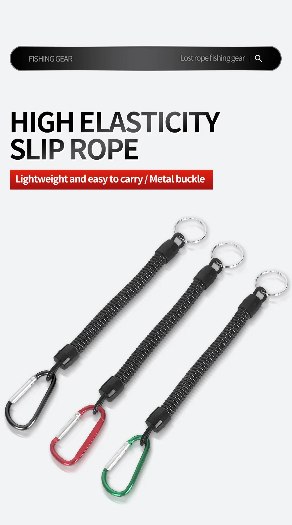 Cordones de pesca retráctiles Topline Tackle en uso