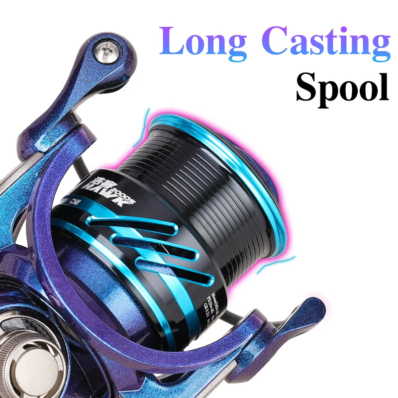 Carrete Spinning TSURINOYA Hawk 5,2:1 – 7kg, shallow - imagen 3