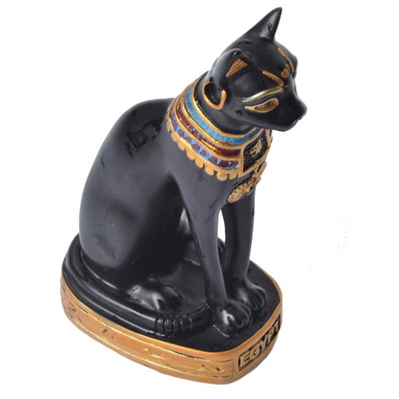Estatuilla Gato Egipcio Ornamento Vintage Hogar Jardín - imagen 2