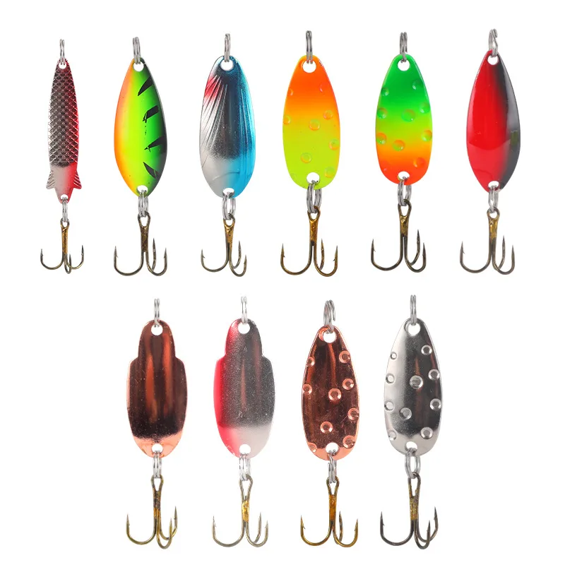 Kit de pesca con señuelos giratorios y cucharillas lentejuelas - imagen 5