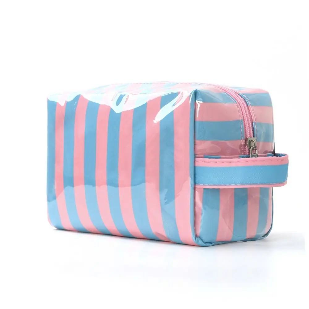 Bolsa impermeable de PVC con rayas y estampado de leopardo para viaje - imagen 2