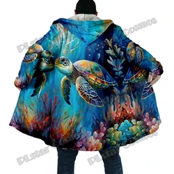 Capa de pesca DP68 con capucha – Abrigo térmico estampado tortuga