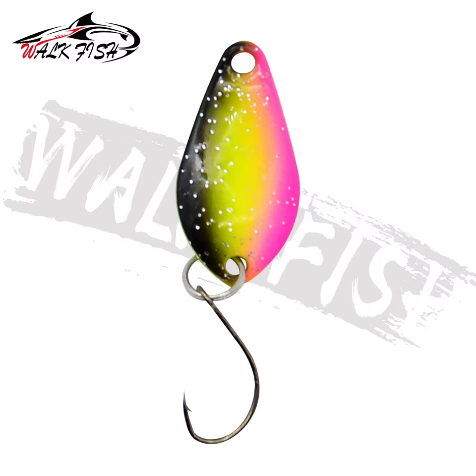 WALK FISH Cebo cuchara trucha, señuelo metálico con un solo gancho - imagen 2
