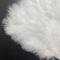 Abanico plegable de piel blanco hecho a mano Hanfu