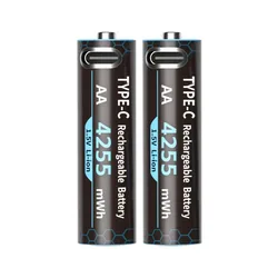 Batería recargable AA de litio USB Tipo-C con caja y cable