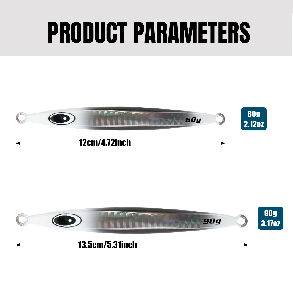 JIGGING PRO Javelin Jet señuelos jig UV luminosos para pesca lenta - imagen 2