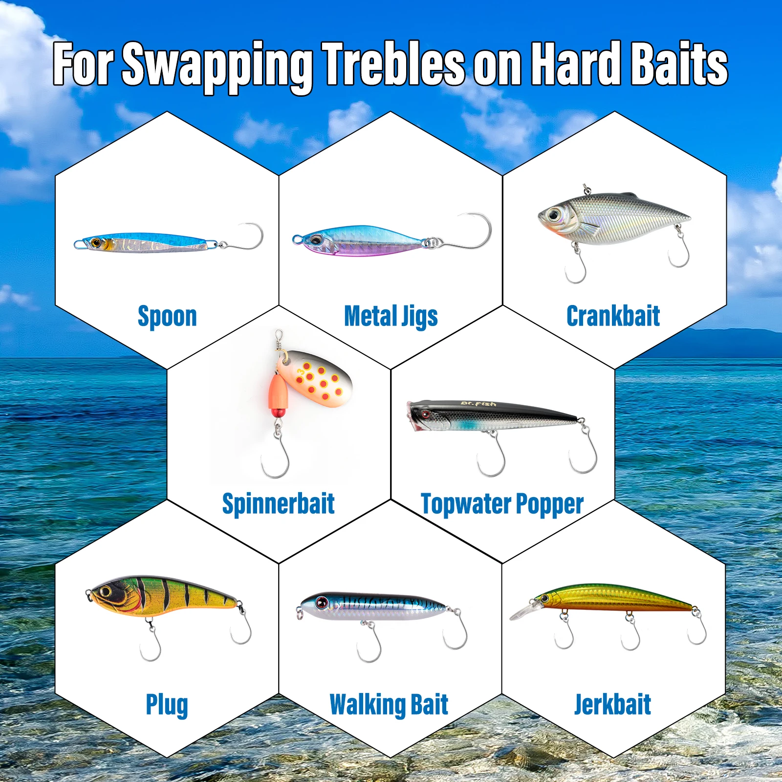 Anzuelos Crankbait 4/0 – Ganchos de repuesto para cebo duro - imagen 2