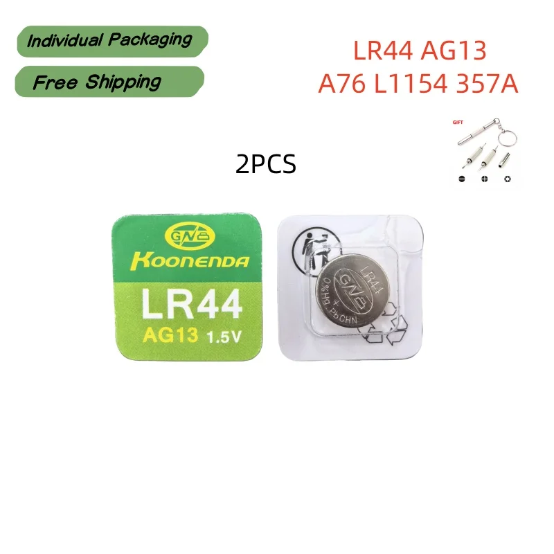 Batería AG13 LR44 1,55 V – Pila de botón para relojes y juguetes - imagen 3