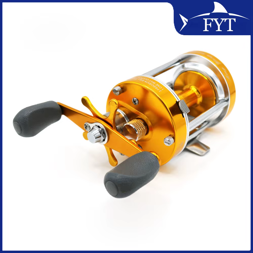 Carrete MingYang CL60 Spinning Mar – 2 rodamientos metal mano derecha dorado - imagen 2