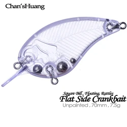 Chan’sHuang Crankbait Flotante 70mm 7.5g con sonidos y pala cuadrada