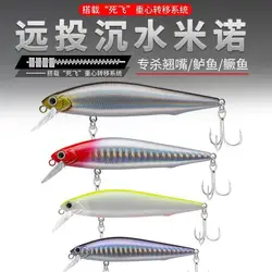 Señuelo Wobbler Minnow hundible con ojos 3D