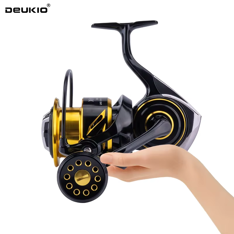 Carrete DEUKIO Long Shot para Pesca en Mar – 7+1 Rodamientos, Arrastre 26KG