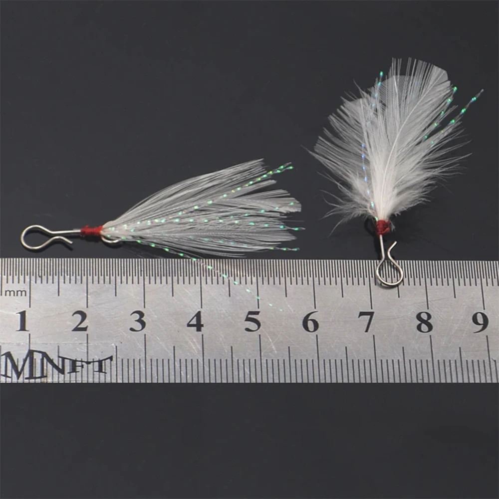 MNFT Señuelo de pluma colgante con anzuelo triple Bloodstreams - imagen 4