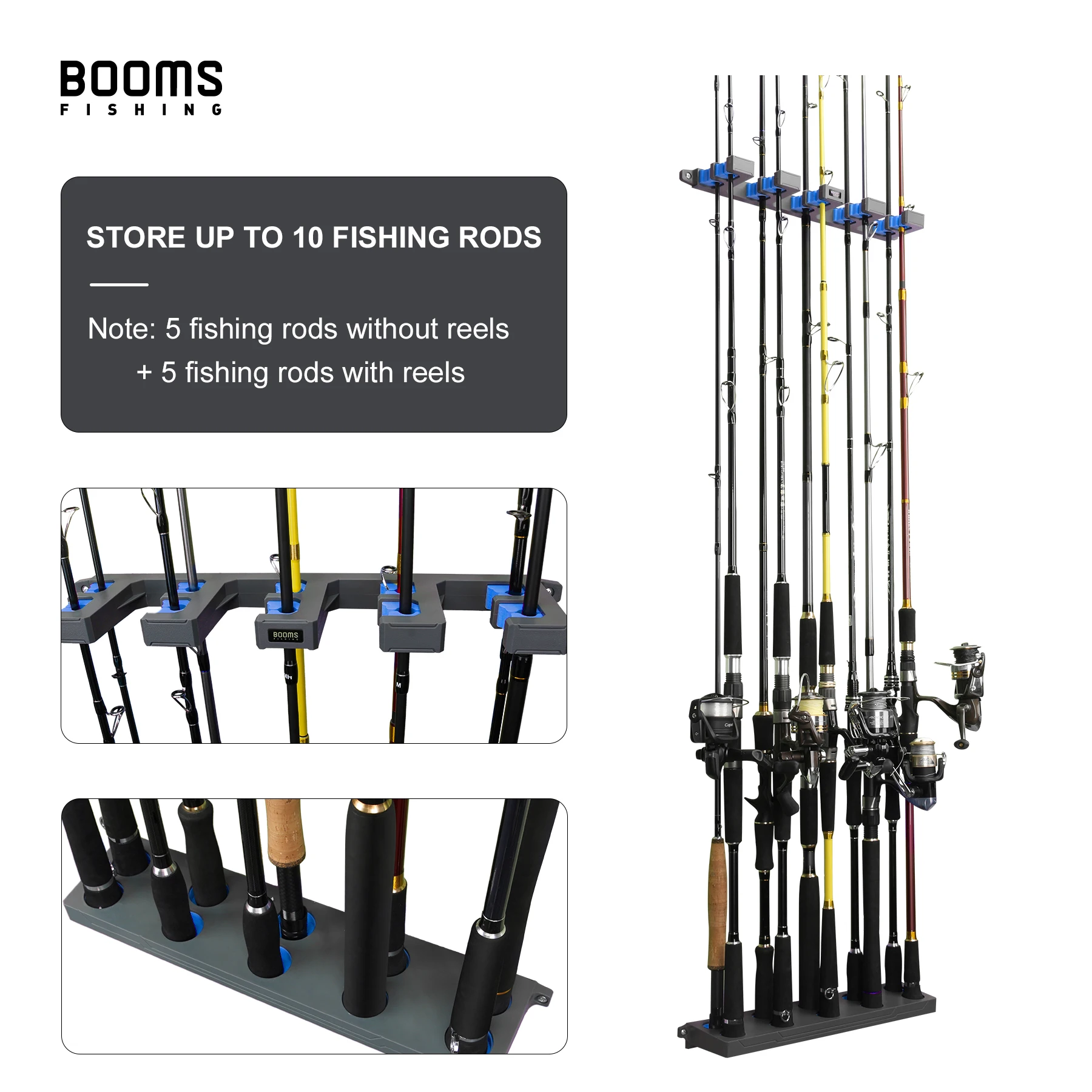 Booms Fishing soporte pared para cañas vertical, colgador - imagen 3