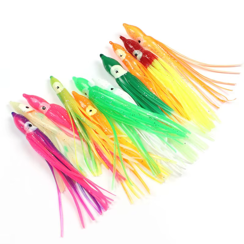 Señuelo lumínico suave de pulpo para pesca nocturna cebo calamar - imagen 4