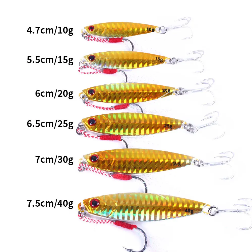 Set de señuelos de pesca de plomo para orilla