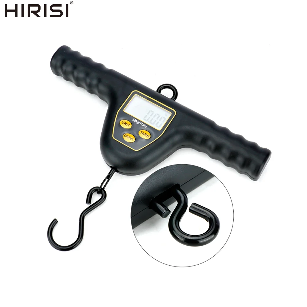 Báscula de pesca colgante electrónica Hirisi con LCD retroiluminado