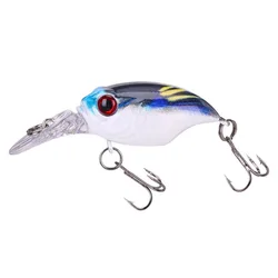 Crankbait duro con anzuelos de alta calidad y varios colores marinos