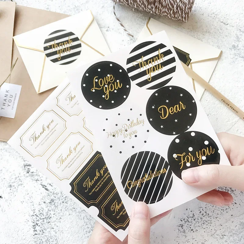 Adhesivos decorativos dorados con frases de bendición