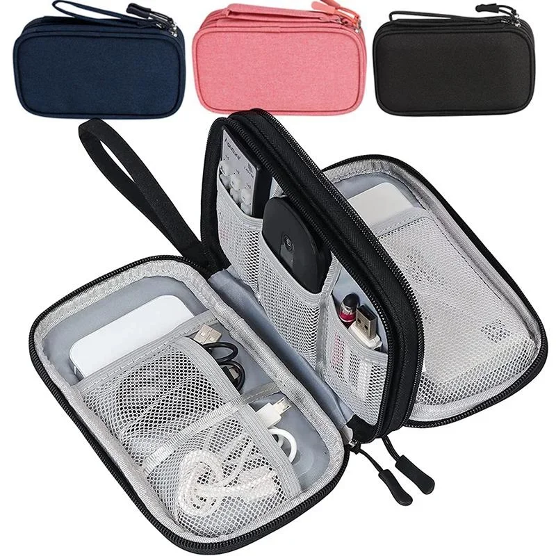 Organizador de cables impermeable doble capa portátil para viajes - imagen 5