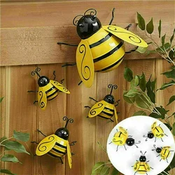 Decorativos de jardín en metal abeja - Set 4 para pared exterior