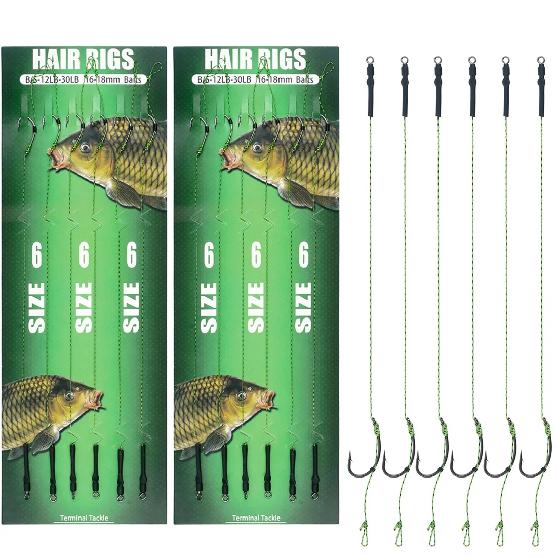 Anzuelos Pretados para Carpa – Hair Rig con Boilies Listo