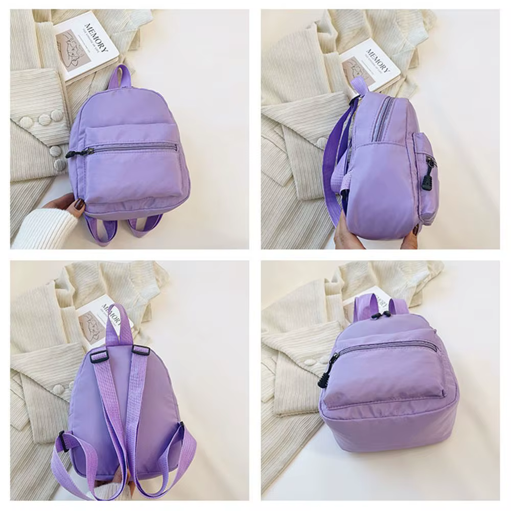 Mini mochila escolar blanca para mujer y niña