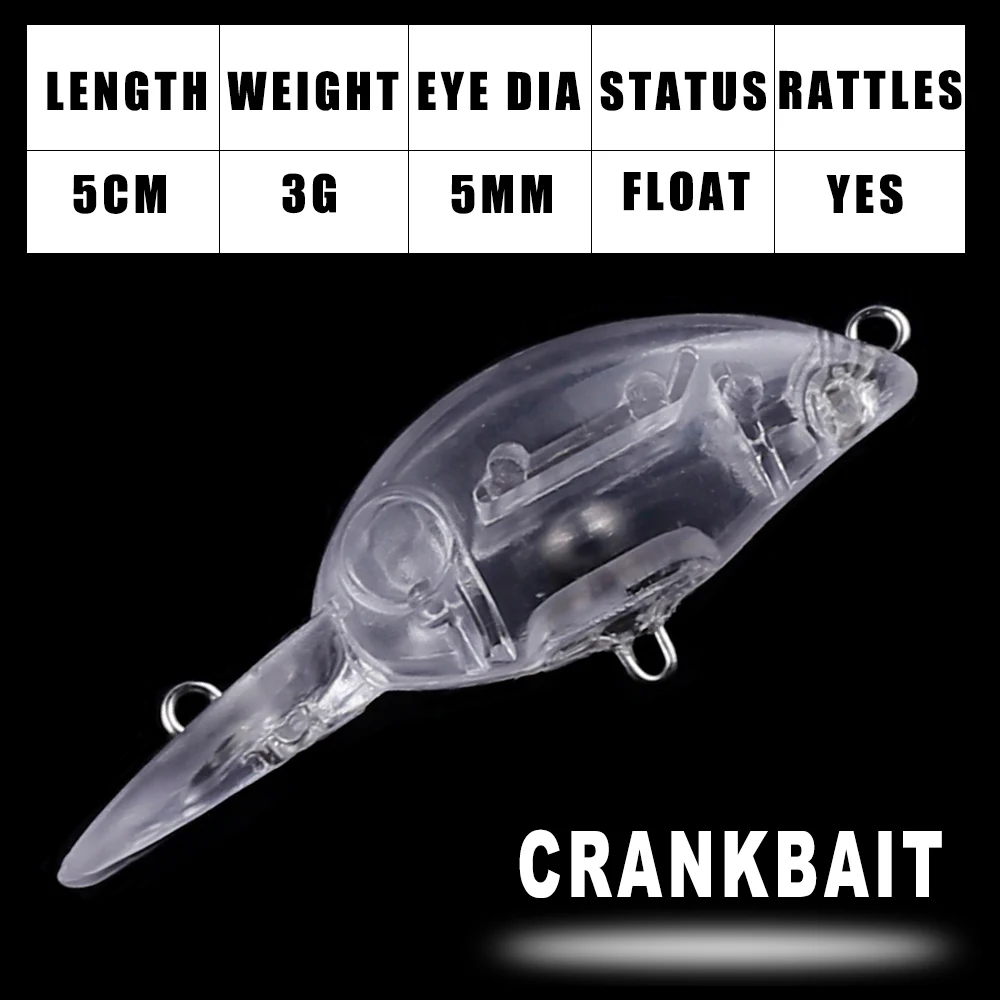 Cuerpo de plástico ABS del crankbait mini