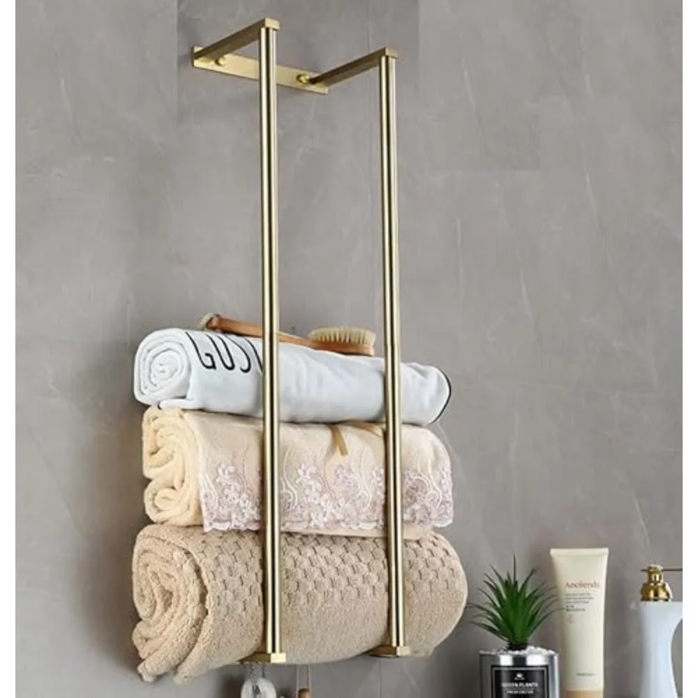 Toallero baño pared acero inoxidable para toallas enrolladas - imagen 4