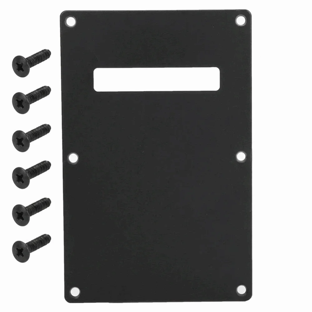 Placa trasera protectora guitarra eléctrica negra/blanca de plástico - imagen 4