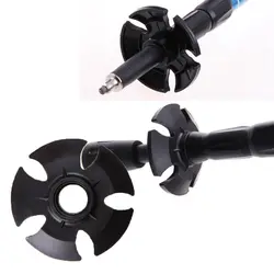 Protectores de bastones de trekking telescópicos negros para senderismo