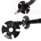 Protectores de bastones de trekking telescópicos negros para senderismo