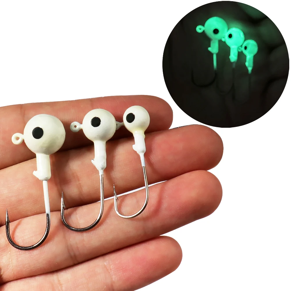 Anzuelos Jig Head con púas, ojo 3D y vástago para vinilo - imagen 4