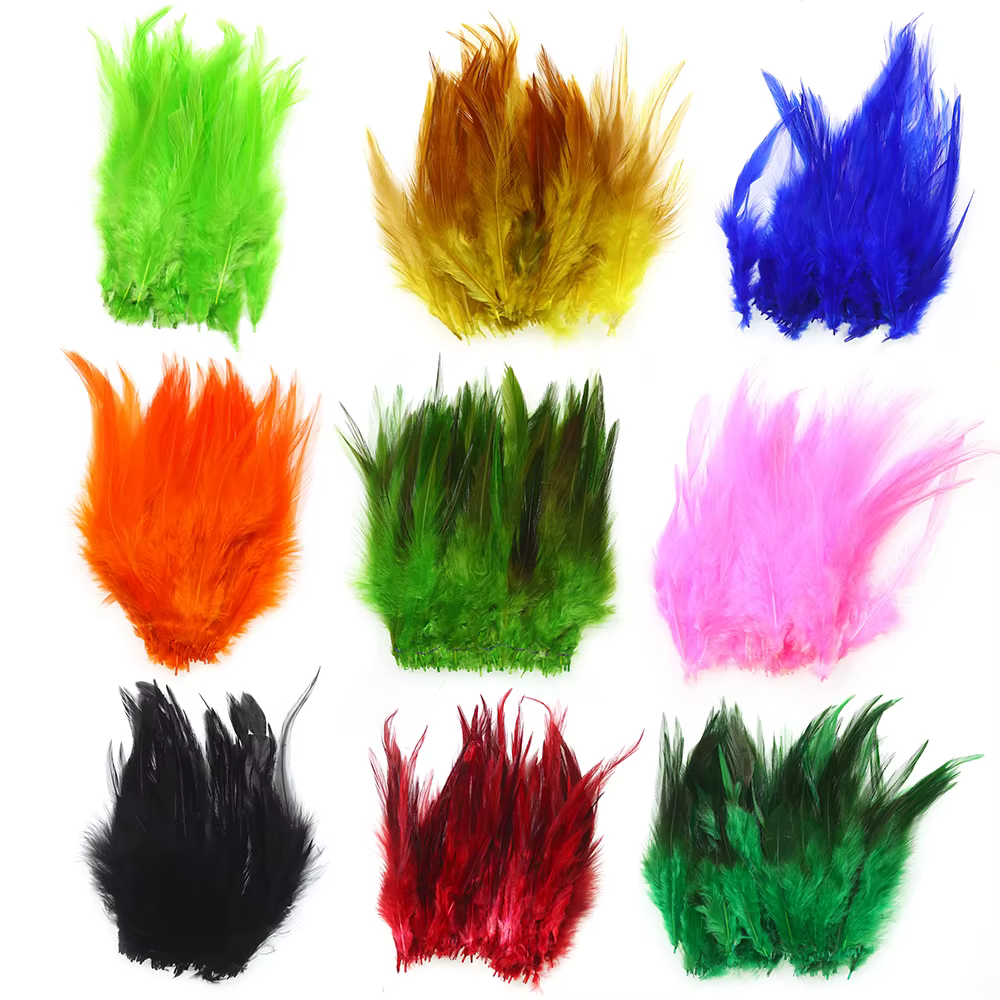 Plumas Hackle naturales Eagle Claw – Para moscas de pesca - imagen 2