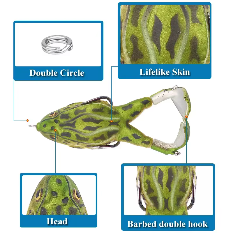 Spinnerbait con doble anzuelo – Señuelo blando para agua salada - imagen 3